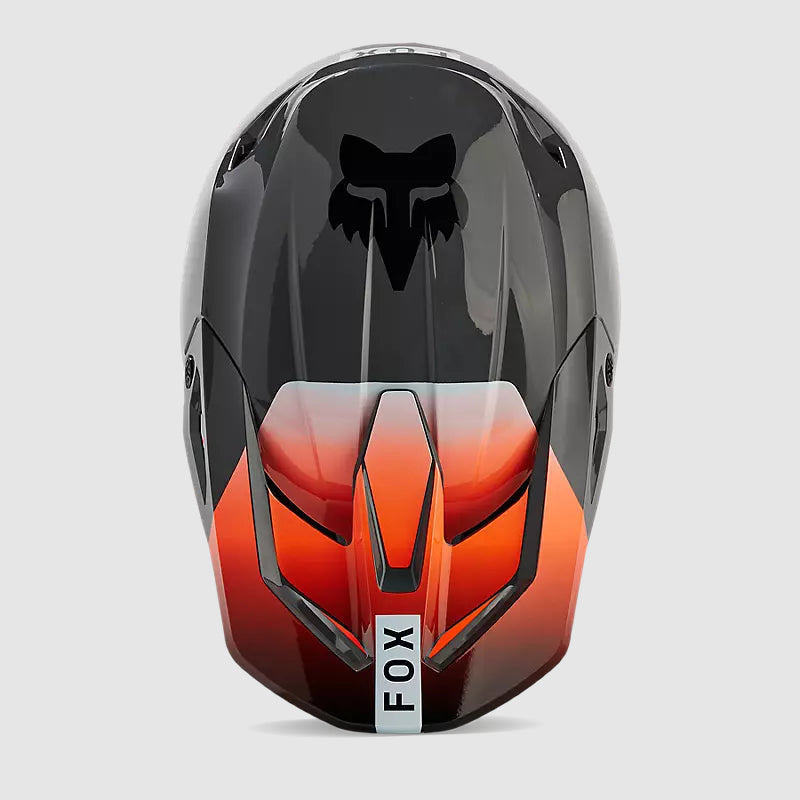 Casco Moto Niño V1 Ballast Gris/Naranjo Fox | Casco Moto Fox casco fox racing motocross mtb