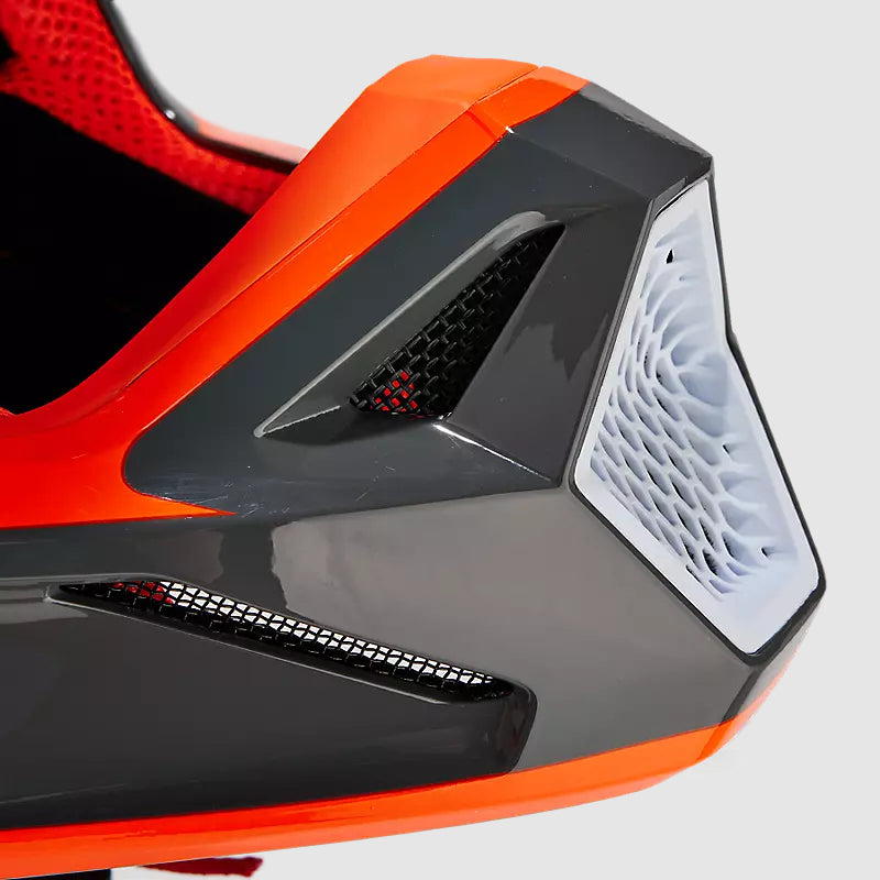 Casco Moto Niño V1 Ballast Gris/Naranjo Fox | Casco Moto Fox casco fox racing motocross mtb