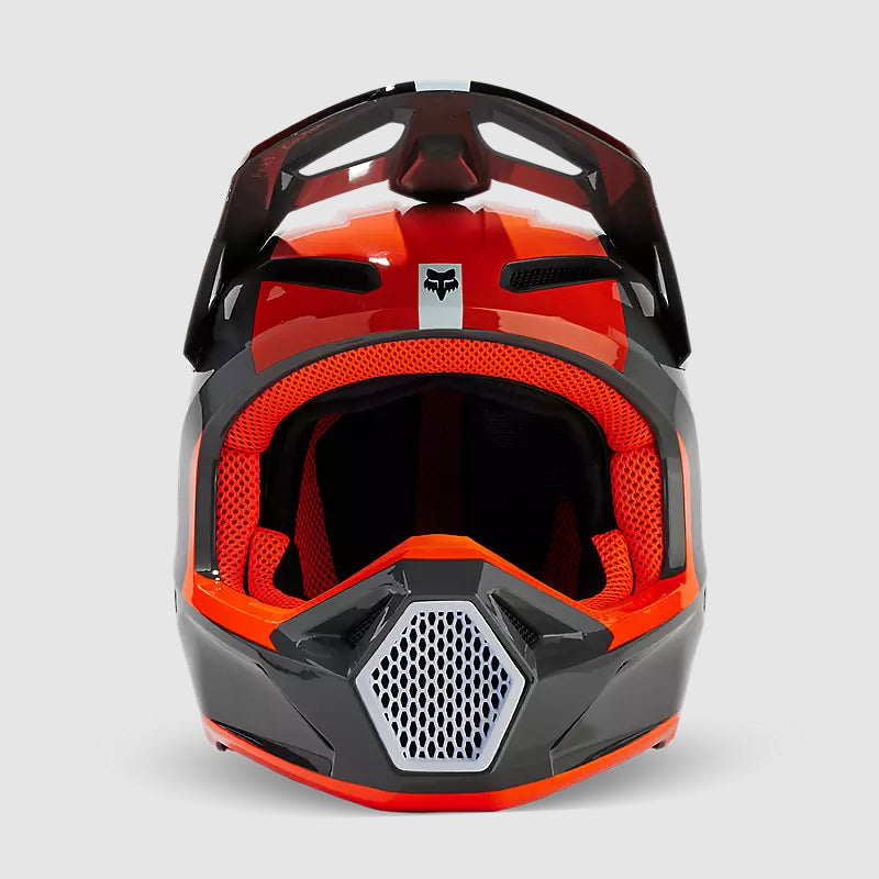 Casco Moto Niño V1 Ballast Gris/Naranjo Fox | Casco Moto Fox casco fox racing motocross mtb