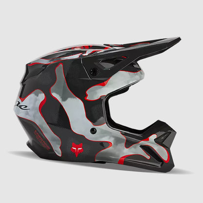 Casco Moto V1 Atlas Gris/Rojo Fox | Casco Moto Fox casco fox racing motocross mtb