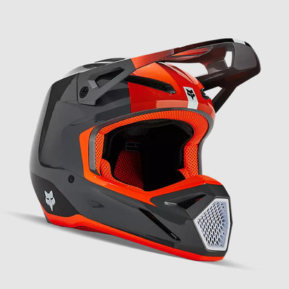 Casco Moto Niño V1 Ballast Gris/Naranjo Fox | Casco Moto Fox casco fox racing motocross mtb