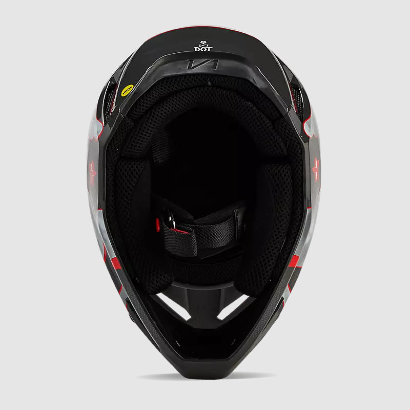 Casco Moto V1 Atlas Gris/Rojo Fox | Casco Moto Fox casco fox racing motocross mtb