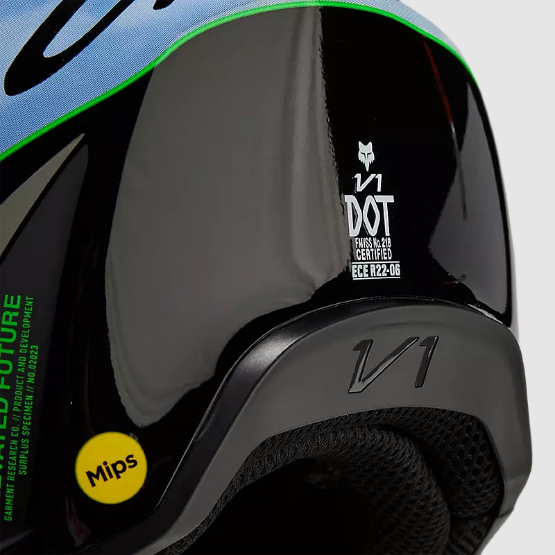 Casco Moto V1 Atlas Negro/Verde Fox | Casco Moto Fox casco fox racing motocross mtb