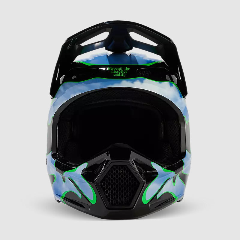 Casco Moto V1 Atlas Negro/Verde Fox | Casco Moto Fox casco fox racing motocross mtb