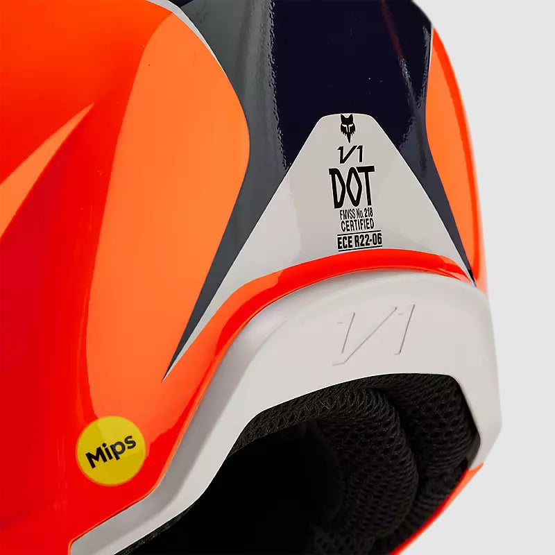 Casco Moto Niño V1 Nitro Naranjo Fox | Casco Moto Fox casco fox racing motocross mtb