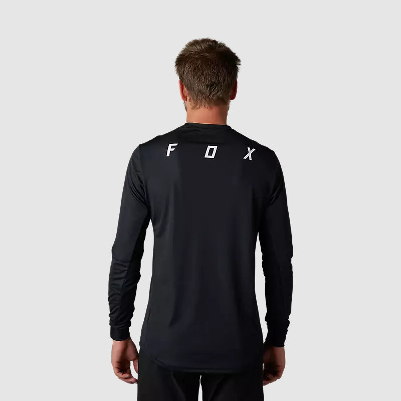 Polera Bicicleta Ranger Keel Manga Larga Negro/Rojo Fox polera bicicleta fox mtb