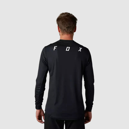 Polera Bicicleta Ranger Keel Manga Larga Negro/Rojo Fox polera bicicleta fox mtb