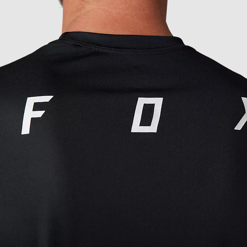 Polera Bicicleta Ranger Keel Manga Larga Negro/Rojo Fox polera bicicleta fox mtb