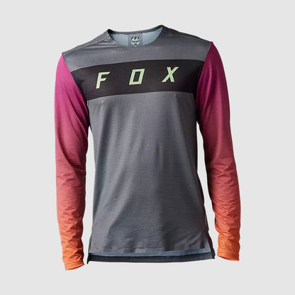 Polera Bicicleta Flexair Arcadia Manga Larga Gris Fox polera bicicleta fox mtb