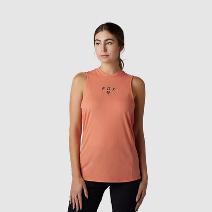 Polera Bicicleta Mujer Ranger Drirelease® Sin Mangas Salmon Fox polera bicicleta fox mtb