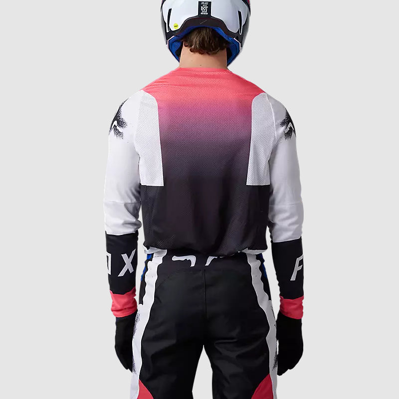 Polera Moto 360 Horyzn Negro/Blanco/Rosado Fox polera moto fox motocross