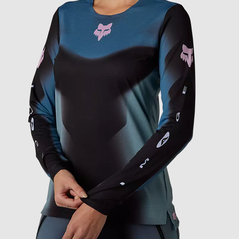 Polera Bicicleta Mujer Flexair TS57 Manga Larga Negro Fox