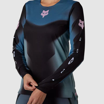 Polera Bicicleta Mujer Flexair TS57 Manga Larga Negro Fox