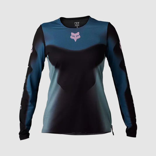 Polera Bicicleta Mujer Flexair TS57 Manga Larga Negro Fox