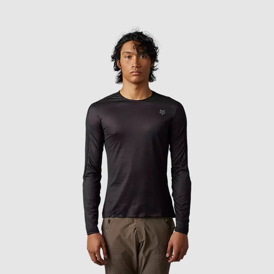Polera Bicicleta Flexair Ascent Manga Larga Negro Fox