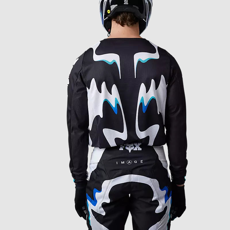 Polera Moto 180 Kozmik Negro/Blanco Fox polera moto fox motocross
