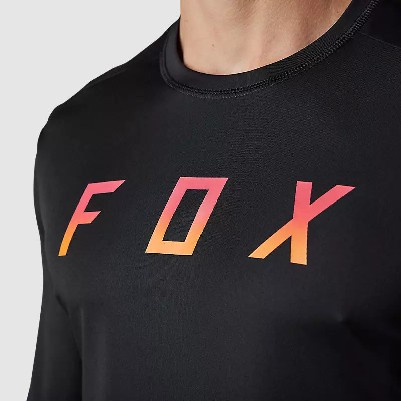 Polera Bicicleta Ranger Dose Manga Larga Negro Fox polera bicicleta fox mtb