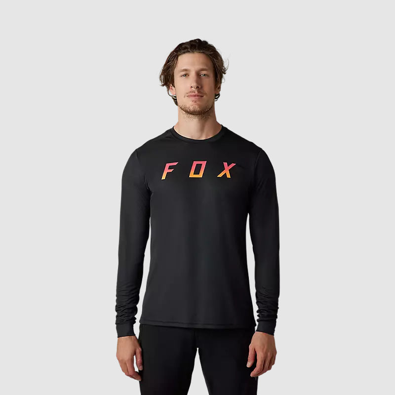 Polera Bicicleta Ranger Dose Manga Larga Negro Fox polera bicicleta fox mtb