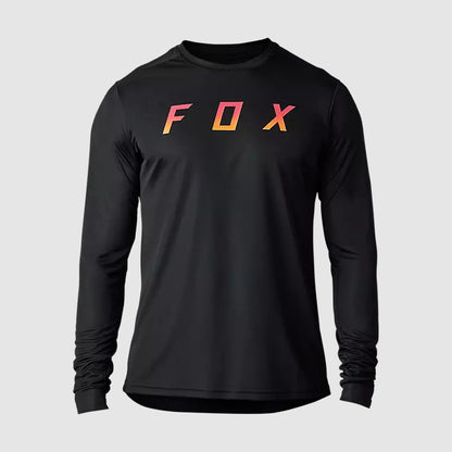 Polera Bicicleta Ranger Dose Manga Larga Negro Fox polera bicicleta fox mtb