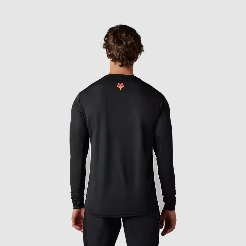 Polera Bicicleta Ranger Dose Manga Larga Negro Fox polera bicicleta fox mtb