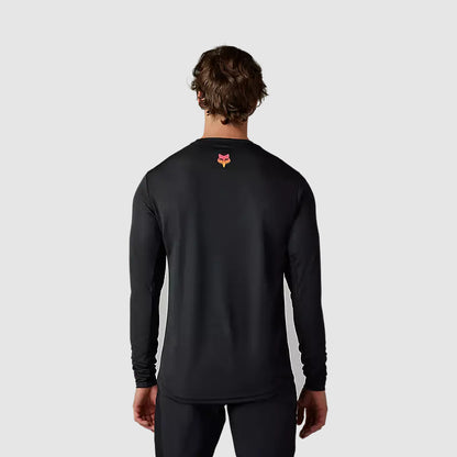 Polera Bicicleta Ranger Dose Manga Larga Negro Fox polera bicicleta fox mtb