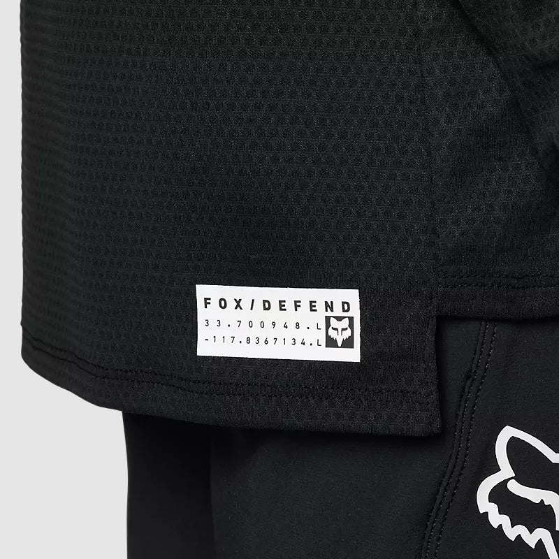 Polera Bicicleta Niño Defend Manga Larga Negro Fox
