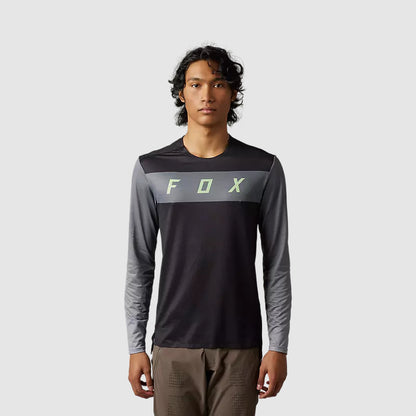 Polera Bicicleta Flexair Arcadia Manga Larga Negro Fox