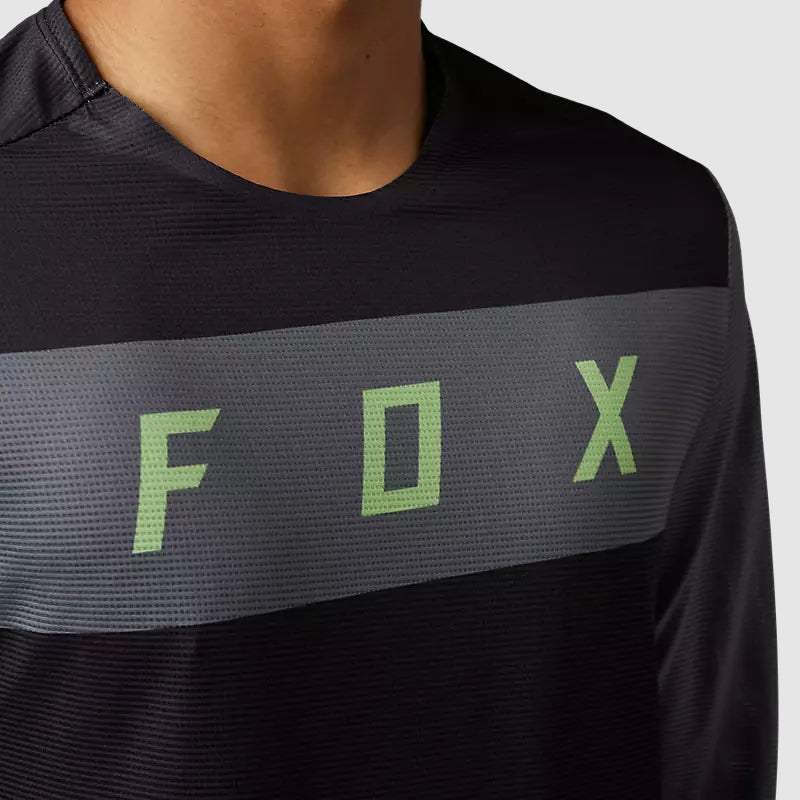 Polera Bicicleta Flexair Arcadia Manga Larga Negro Fox