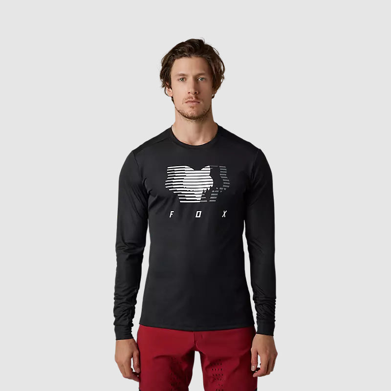Polera Bicicleta Ranger Dayto Manga Larga Negro Fox polera bicicleta fox mtb