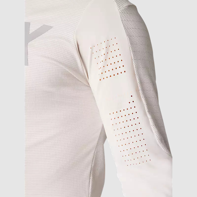 Polera Bicicleta Flexair Pro Manga Larga Blanco Fox