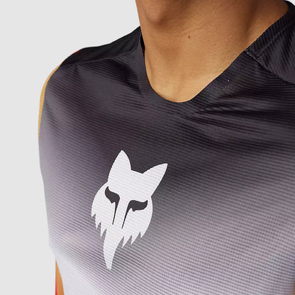 Polera Bicicleta Flexair Novah Negro/Blanco Manga Larga Fox