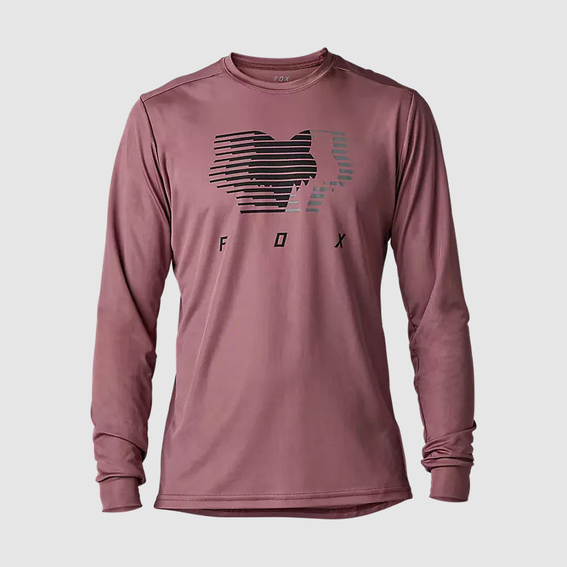 Polera Bicicleta Ranger Dayto Manga Larga Burdeo Fox polera bicicleta fox mtb