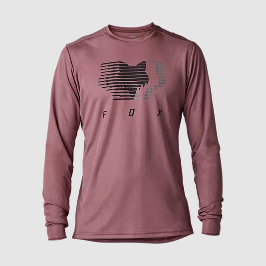 Polera Bicicleta Ranger Dayto Manga Larga Burdeo Fox polera bicicleta fox mtb