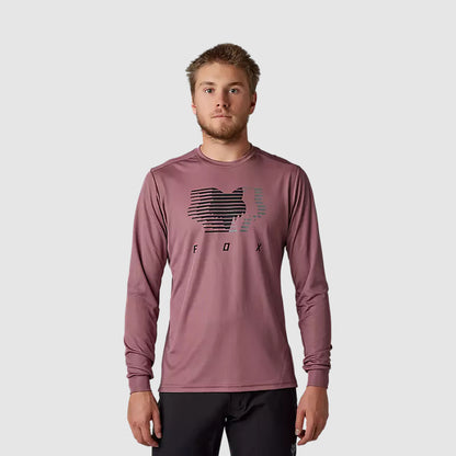 Polera Bicicleta Ranger Dayto Manga Larga Burdeo Fox polera bicicleta fox mtb