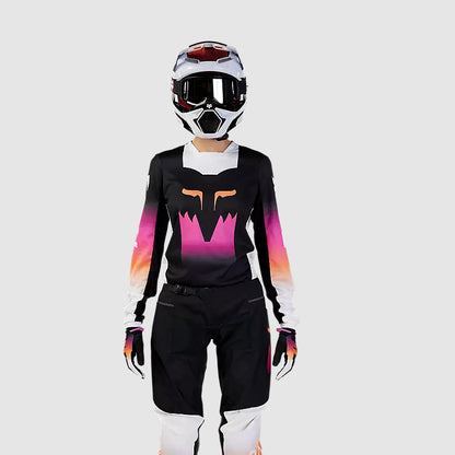 Polera Moto Mujer 180 Flora Negro/Rosado Fox polera moto fox motocross