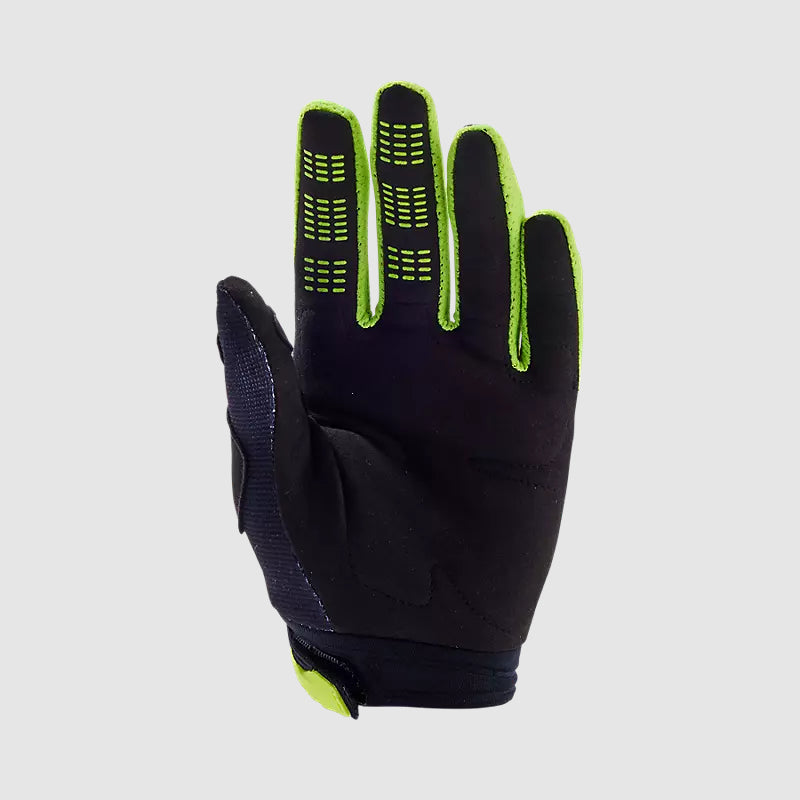 Guantes Moto Niña 180 Flora Negro/Amarillo Fox