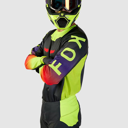 Polera Moto 180 Flora Gris/Amarillo Fox polera moto fox motocross