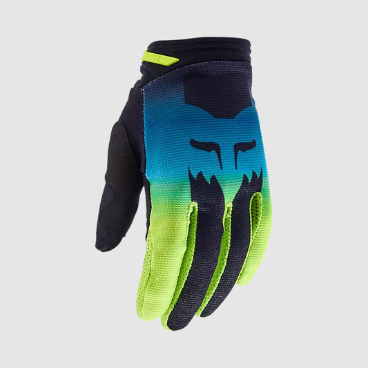 Guantes Moto Niña 180 Flora Negro/Amarillo Fox