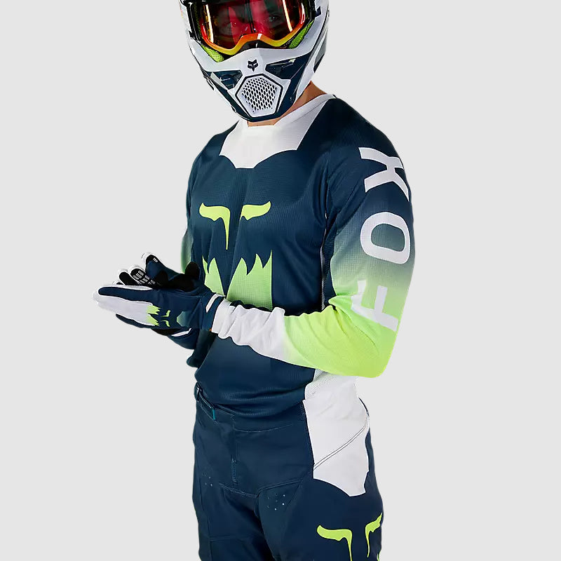 Polera Moto 180 Flora Azul Petroleo Fox polera moto fox motocross