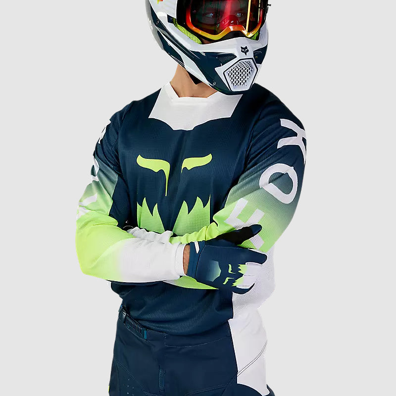 Polera Moto 180 Flora Azul Petroleo Fox polera moto fox motocross