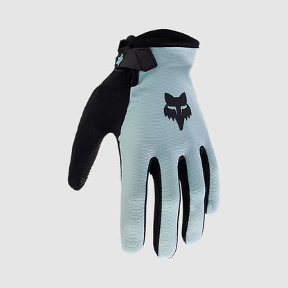 Guantes Bicicleta Ranger Celeste Claro Fox