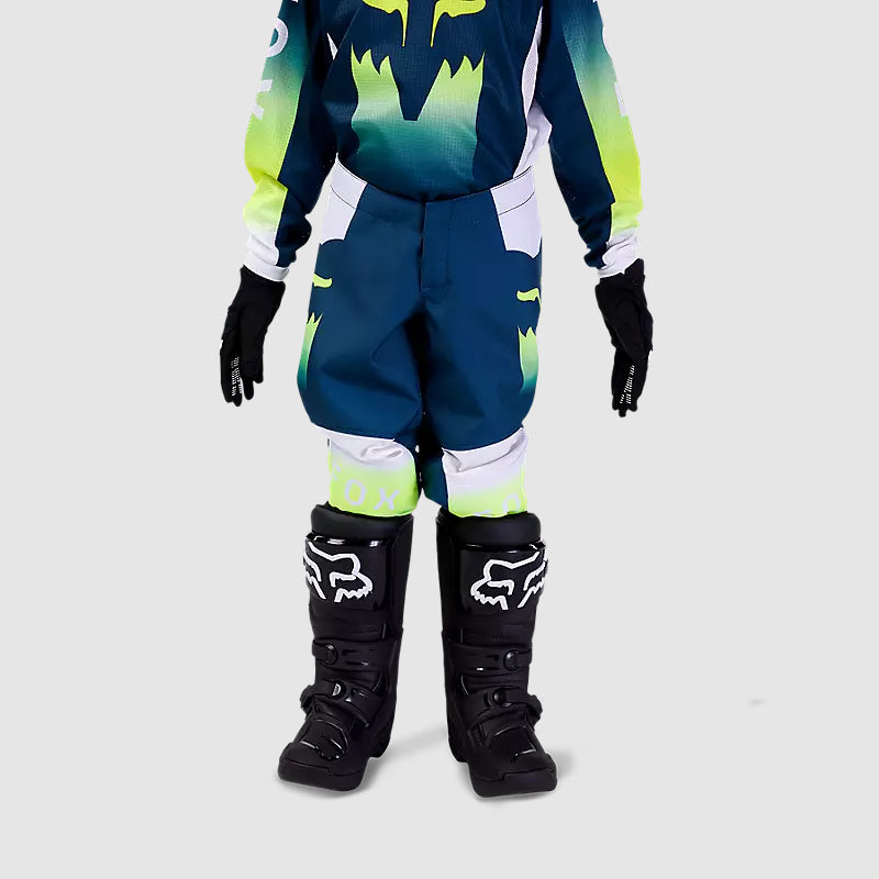 Pantalon Fox Moto Infantil 180 Flora Azul para Moto Petroleo