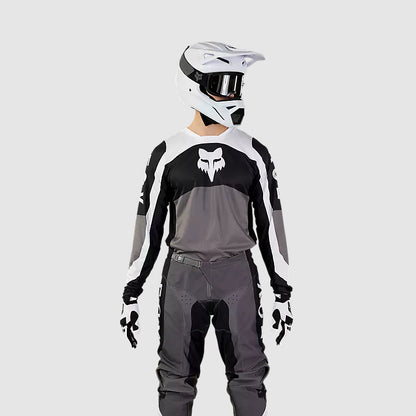Polera Moto 180 Nitro Negro/Gris Claro Fox polera moto fox motocross