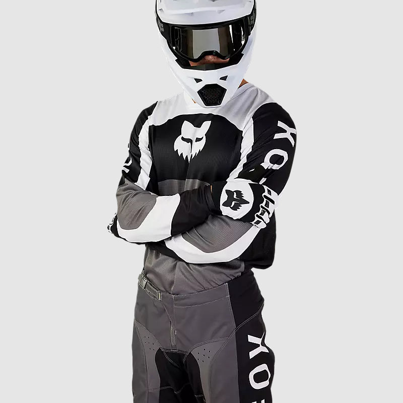Polera Moto 180 Nitro Negro/Gris Claro Fox