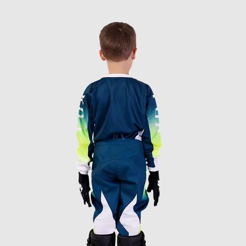 Polera Moto Infantil 180 Flora Azul Petroleo Fox polera moto fox motocross