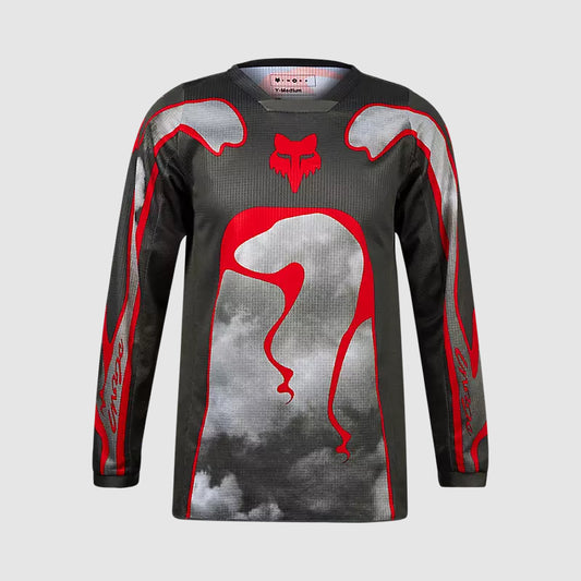 Polera Moto Niño 180 Atlas Gris/Rojo Fox