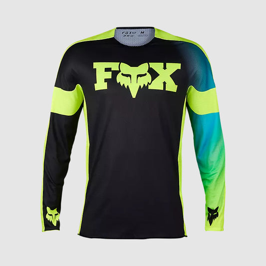 Polera Moto 360 Streak Negro/Amarillo Fox