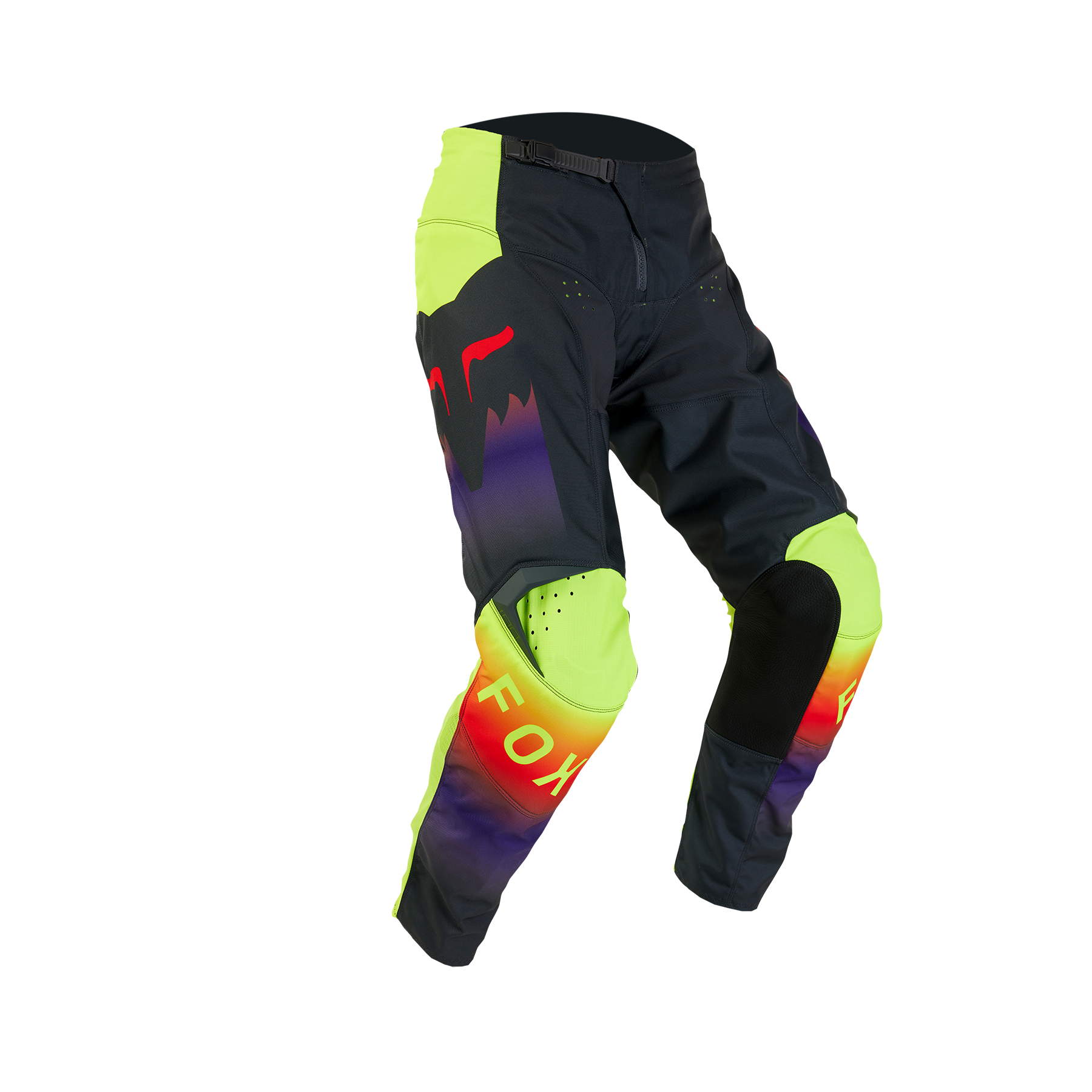 Pantalon Fox Moto 180 Flora para Moto Negro/Amarillo