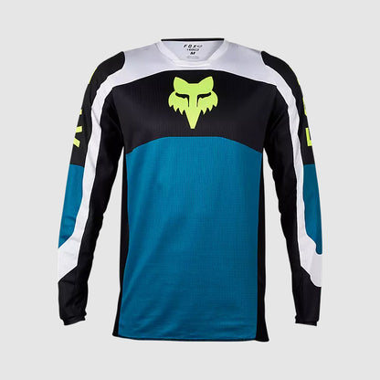 Polera Moto 180 Nitro Azul/Amarillo Fox polera moto fox motocross