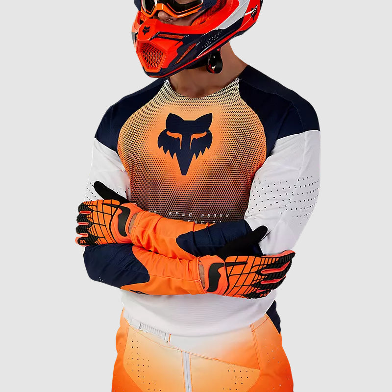 Polera Moto 360 Revise Azul Marino/Naranjo Fox polera moto fox motocross